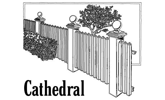 Cathedral wooden fence